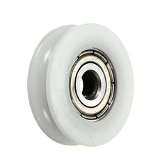 4pcs 5x24x7mm U Groove Nylon Round Pulley Wheel Roller For 3.8mm Rope Ball Bearing