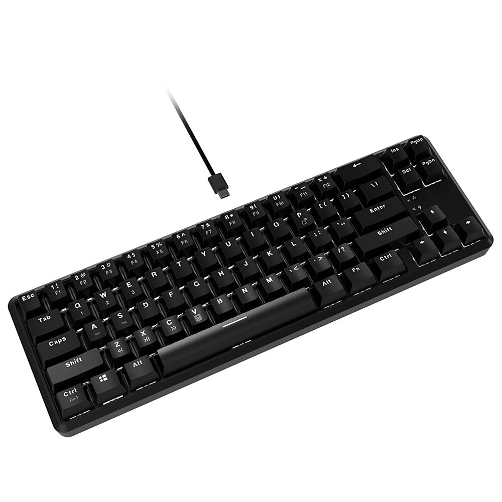 68 Keys Mechanical Keyboard Wireless Bluetooth Wired Dual Mode Anti-ghosting Backlight Mechanical Switch Gaming Keyboard