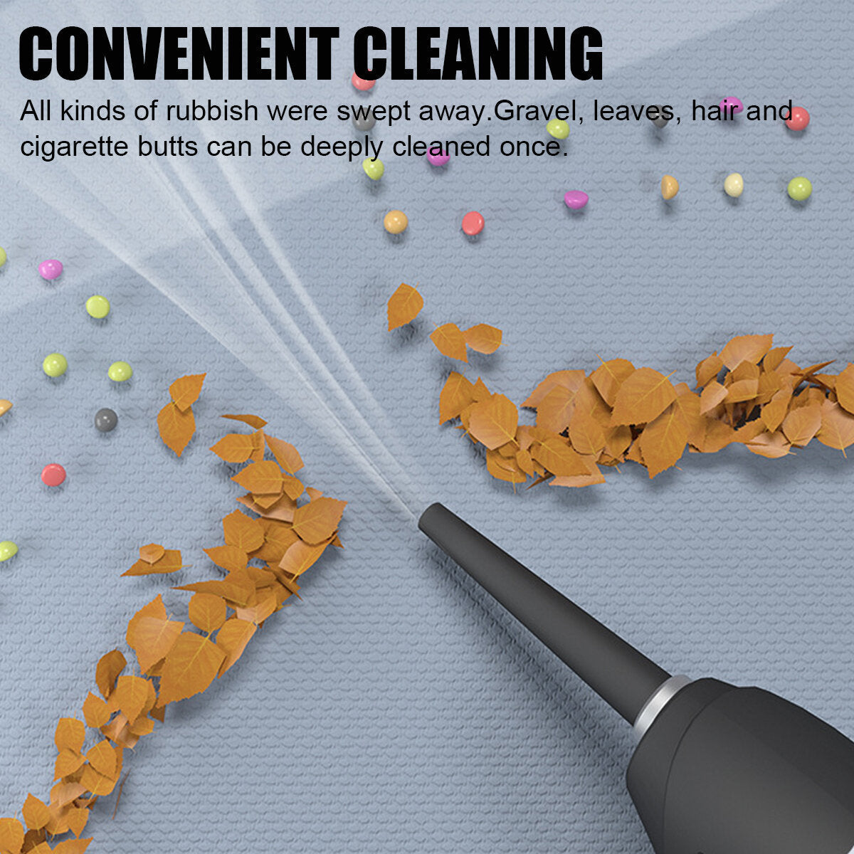 Portable Cordless Vacuum Cleaner 60W 45000Pa Suction USB Rechargeable 15000mAh Battery with LED Ligh for Car Home