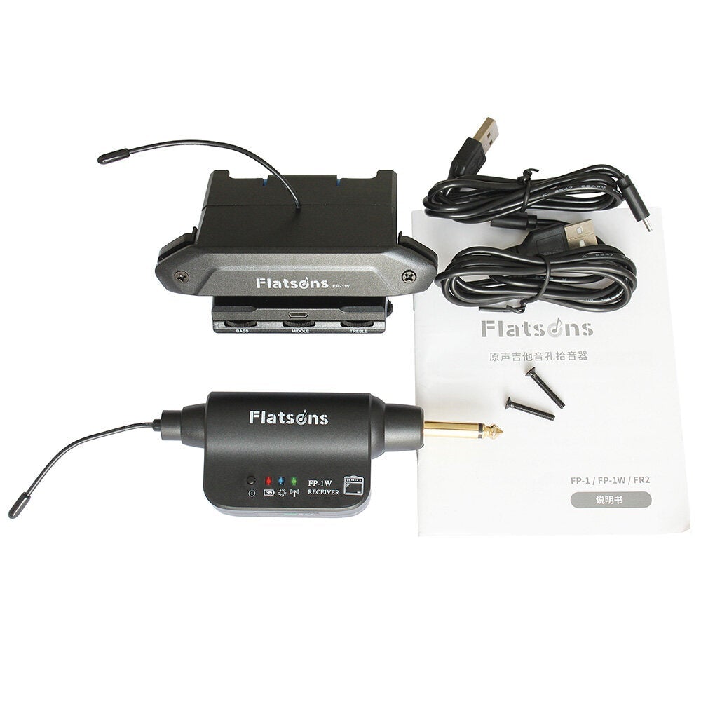 Multi-functional Acoustic Guitar Pickup Sound Hole Pickup with Volume/Bass/Middle/Treble Controls Phase Switch