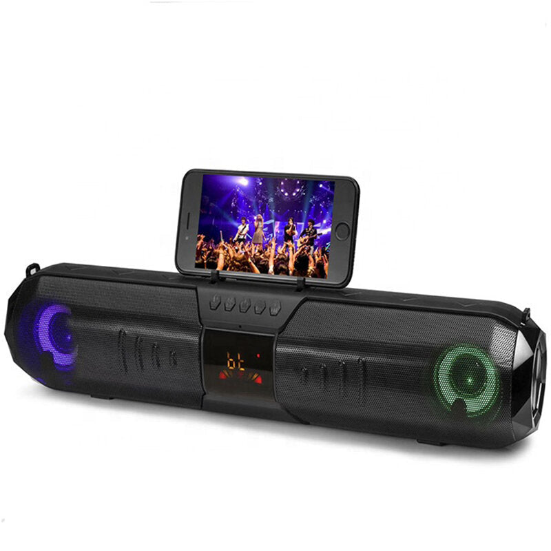 Subwoofer Bluetooth Speaker Karaoke 1800mAh Home Theater Surround Sound Speaker System TV Soundbar