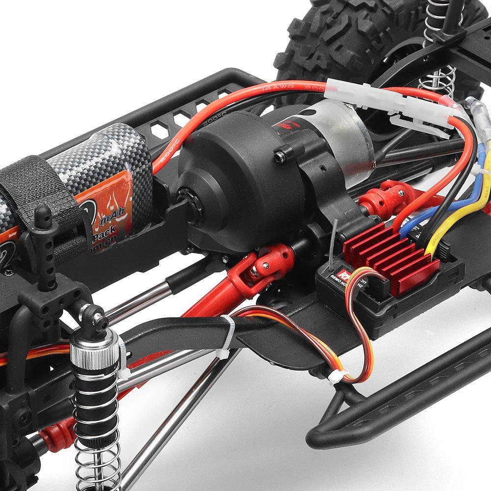 2.4G 4WD Waterproof Brushed Rc Car Off-road Rock Crawler Trail Rigs Truck RTR Toy