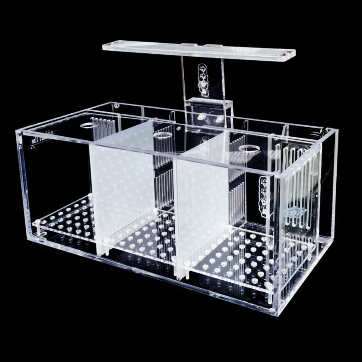 LED Light Acrylic Clear Aquarium Mini Betta Fish Tank Desktop Water Pump