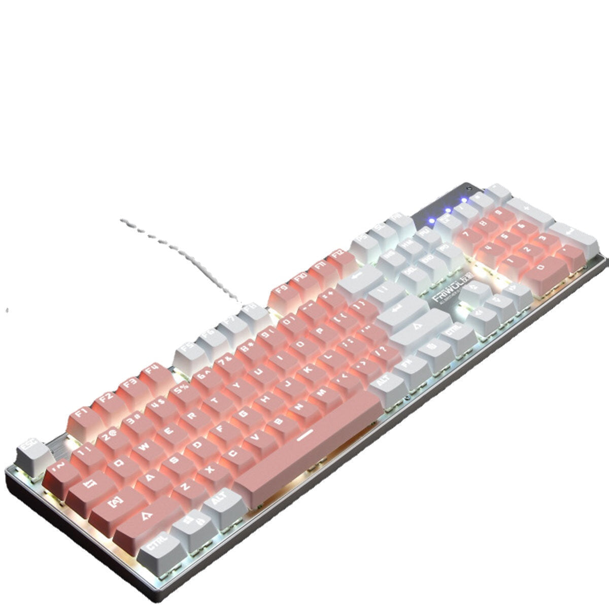 Wired Mechanical Keyboard 104 Keys RGB Backlight Blue Switch Waterproofd USB Gaming Keyboard for Laptop Desktop PC