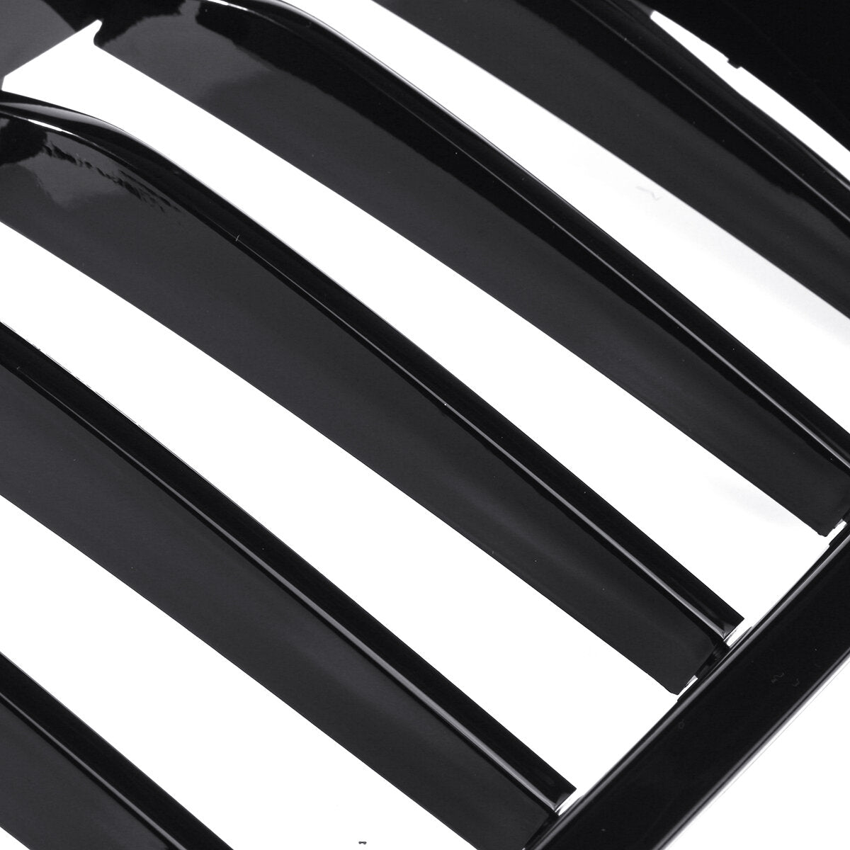 Pair Glossy Black Front Kidney Grill Grille For BMW 5 Series