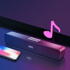 Wireless Bluetooth Smart Soundbar TV Speaker Home Theatre Echos Wall Computer TV Desktop USB Speakers U Disk AUX in