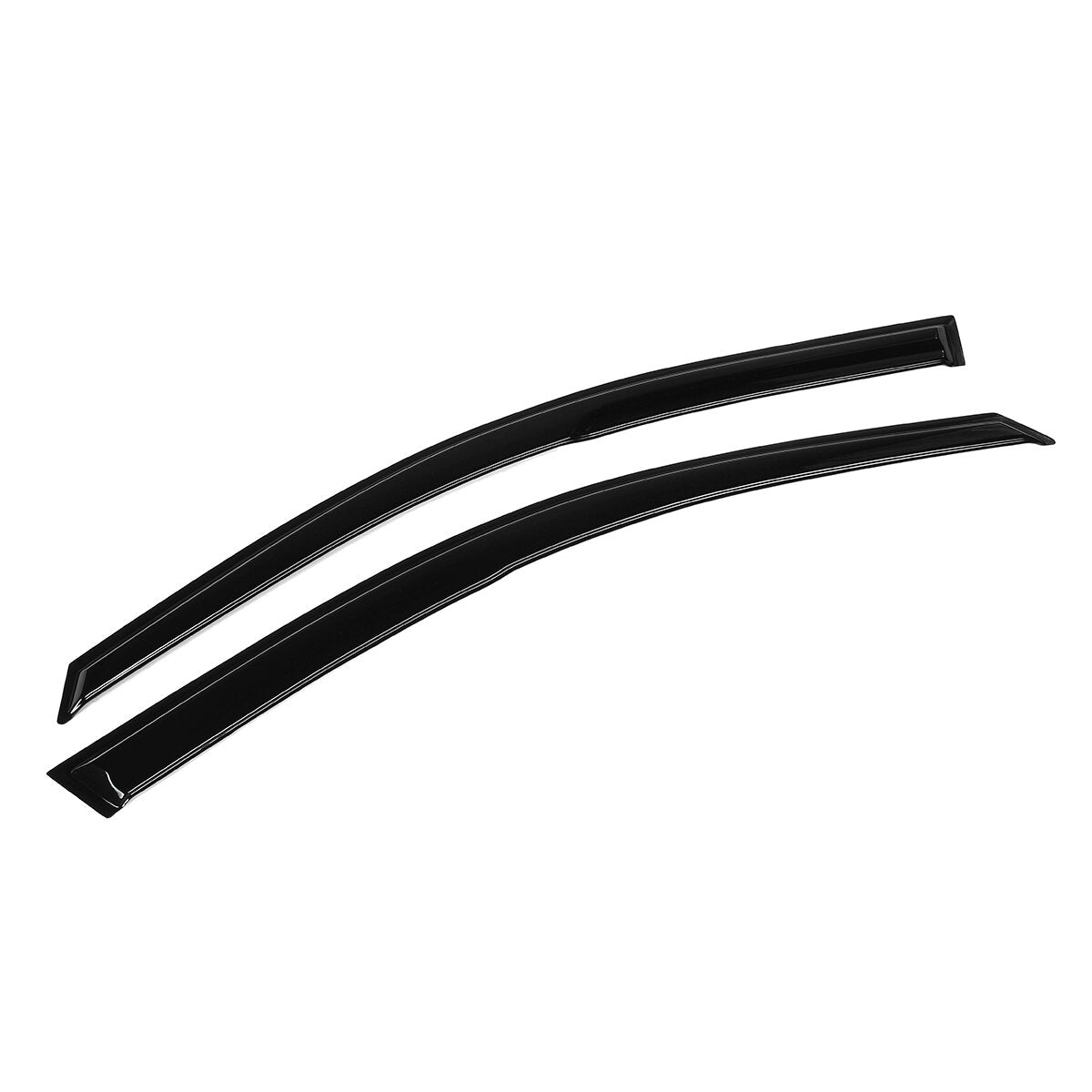 4Pcs Plastic Exterior Visor Vent Shades For 03-07 Accord 4DR Coupe Mugen Style 3D Wavy Black Window Sun Rain Guard Deflector
