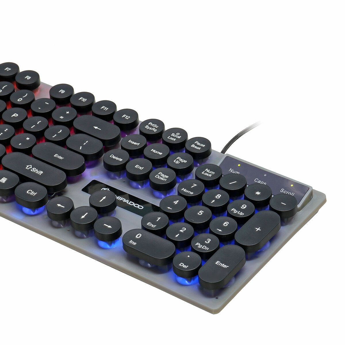 4-in-1 Keyboard Mouse Headset Mouse Pad Set USB Wired 104 Keys Punk Keycaps Keyboard Mouse Over-Ear Headset Mouse Pad Combo Set