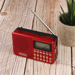 Portable Retro Radio LED Display Speaker MP3 Player FM TF Card U Disk AUX Mini