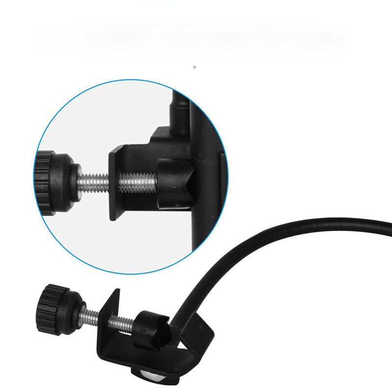 Filter Dual Layered Wind Screen With Enhanced Flexible Gooseneck Clip Stabilization Arm