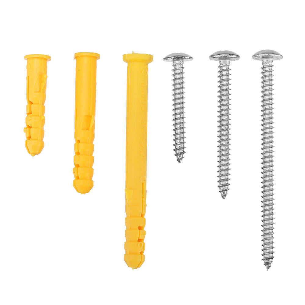 80Pcs Stainless Steel Round Head Phillips Self Tapping Screw Expansion Tube Wall Plug Anchor Kit