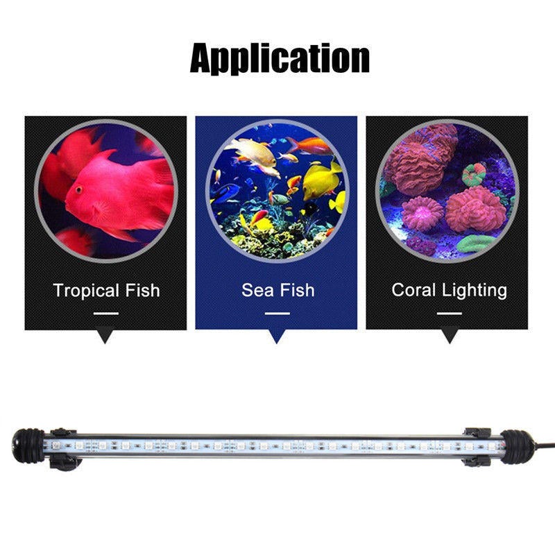 IP68 Waterproof 42PCS LED Aquarium Light RGB Remote LED Fish Tank Light Submersible