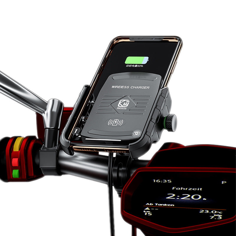 Qi Wireless Charger Quick Charge 3.0 Motorbike Motorcycle Handlebar Phone Holder