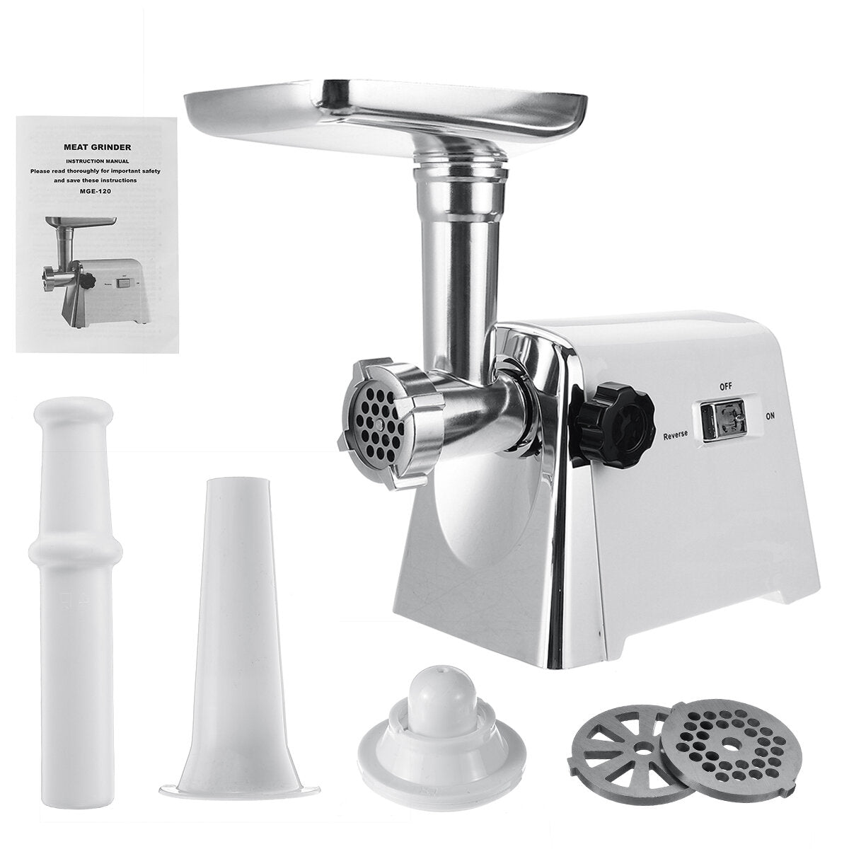 2800W Electric Meat Grinder Sausage Food Stuffer Maker Stainless Steel Kitchen