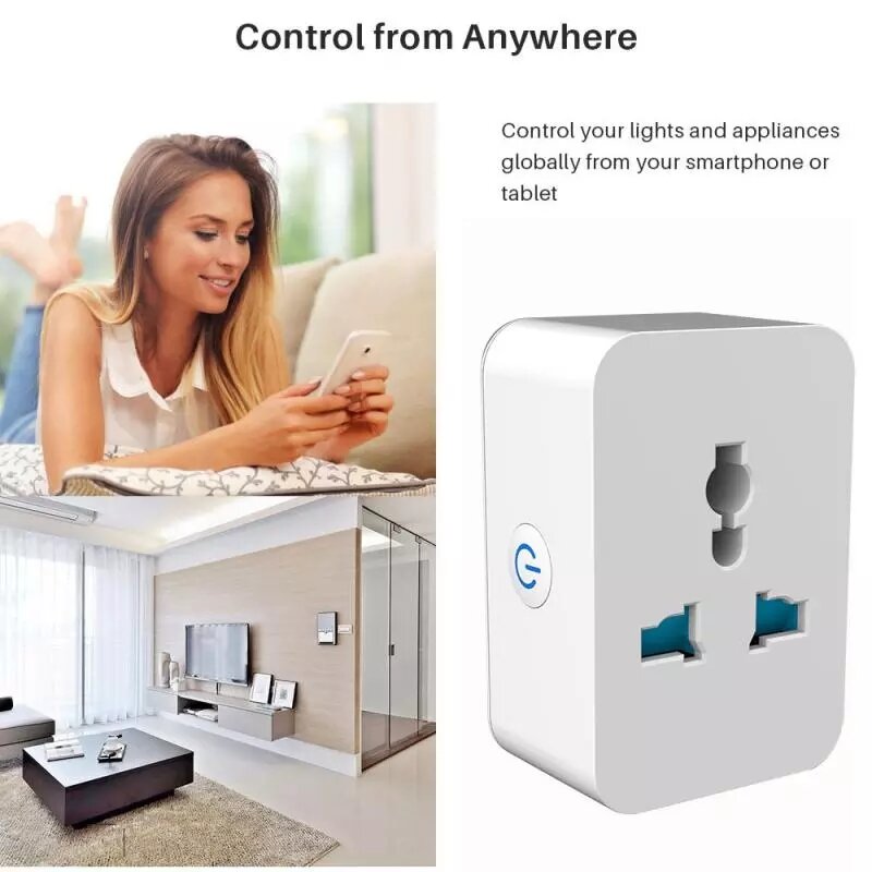 Universal Smart Home Power Socket Plug Basic Wireless WiFi APP Remote Control Timer Switch Powercube US EU UK AU Adapter