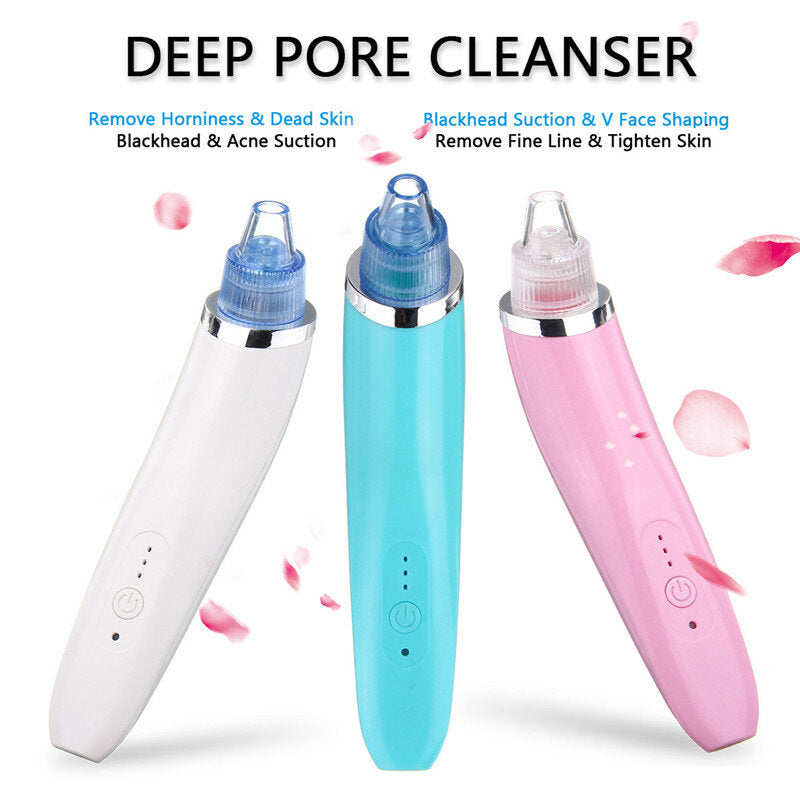 Face Facial Cleansing DC5V 850mA USB Electric Nose Pore Cleanser Cleaner Vacuum Beauty Machine Blackhead Zit Acne Remover Tool