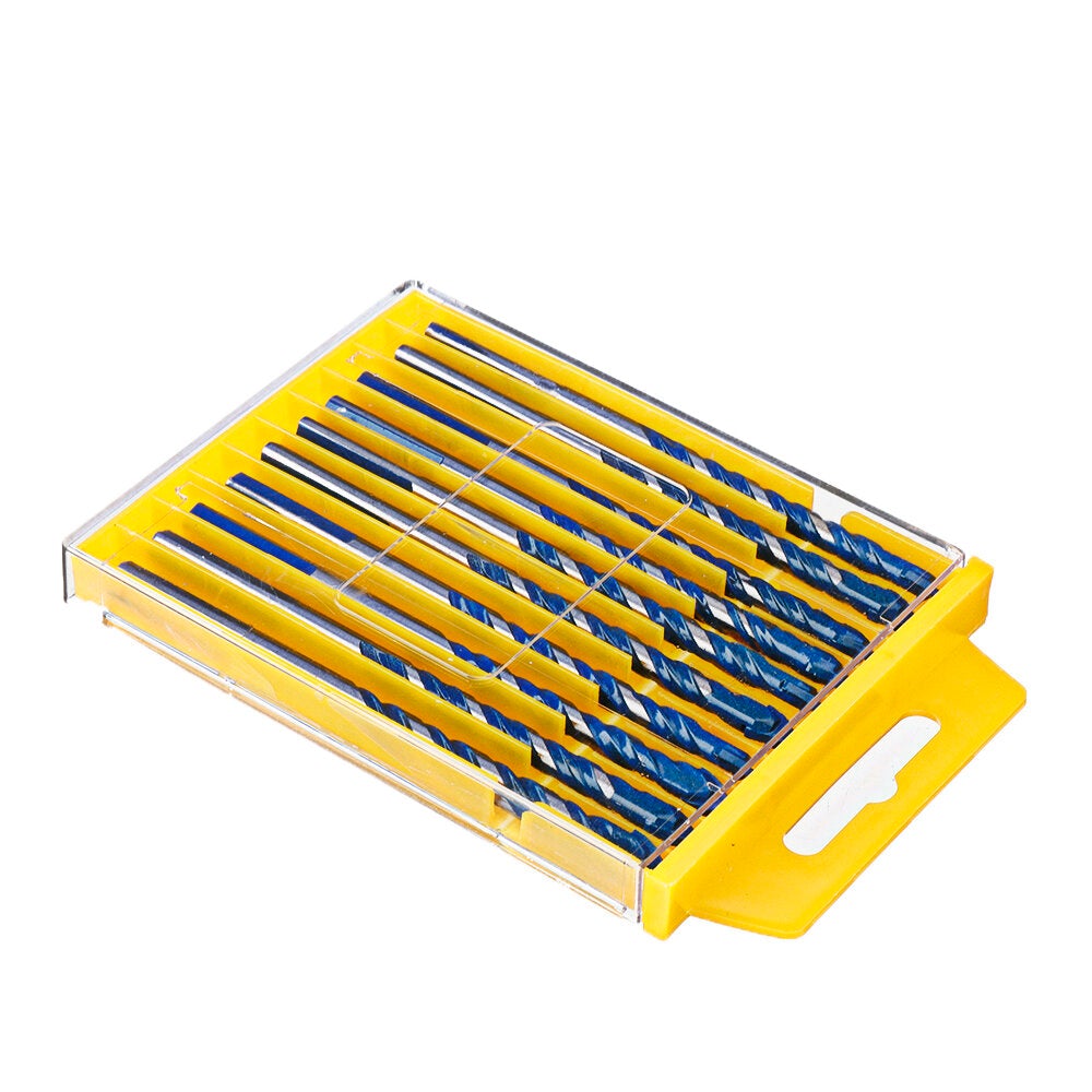 10pcs 6mm 8mm Triangle Twist Drill Bit Multifunctional Hole Saw Cutter Set for Concrete Brick Wood