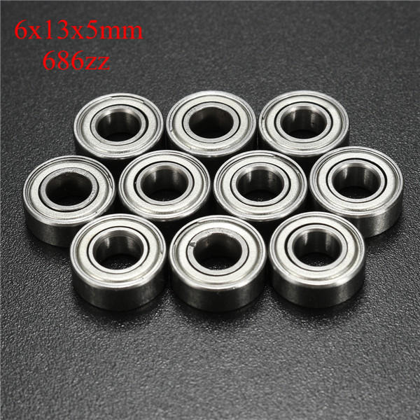 10pcs 6x13x5mm Ball Bearings Deep Groove Miniature Bearing