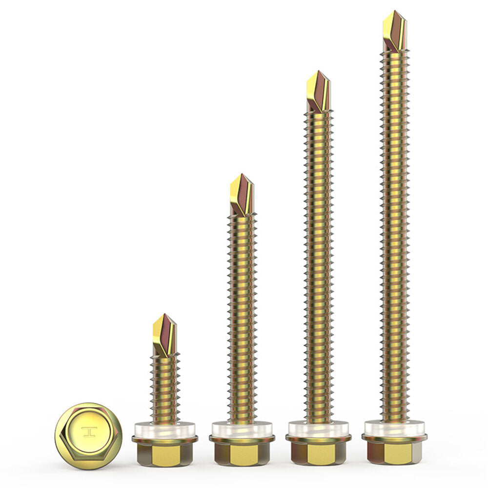 M5.5 External Hexagon Self Drilling Screw Color Zinc Plated Length 19-125mm