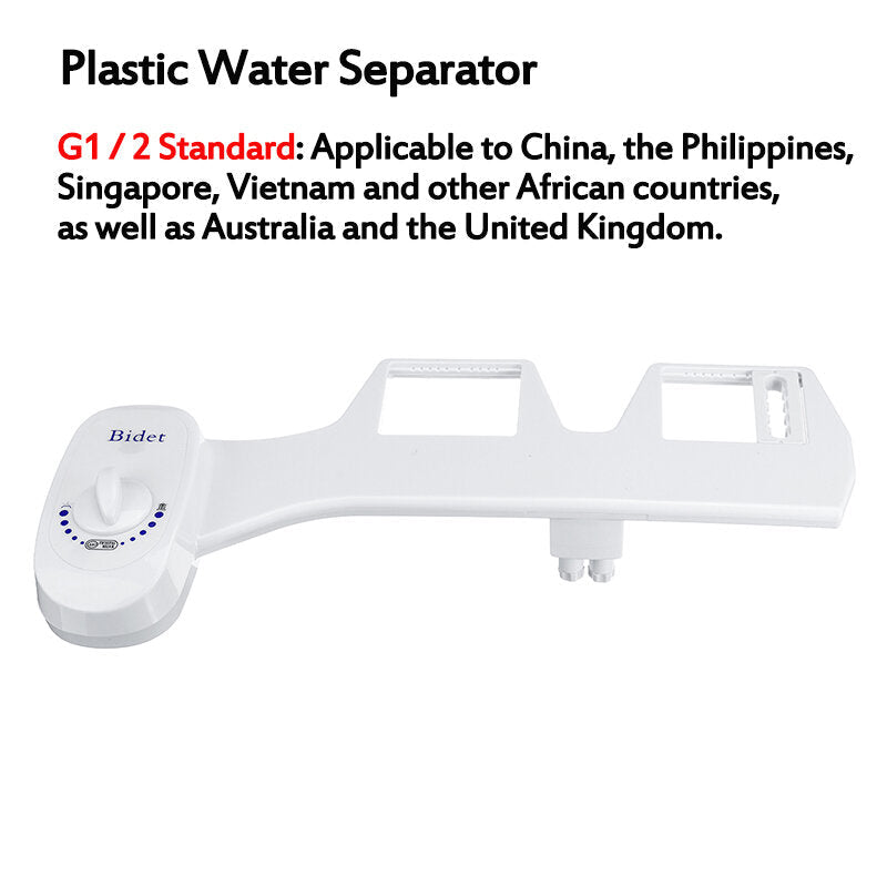 Bidet White Double-head Attachment Portable Manual Plastic Toilet