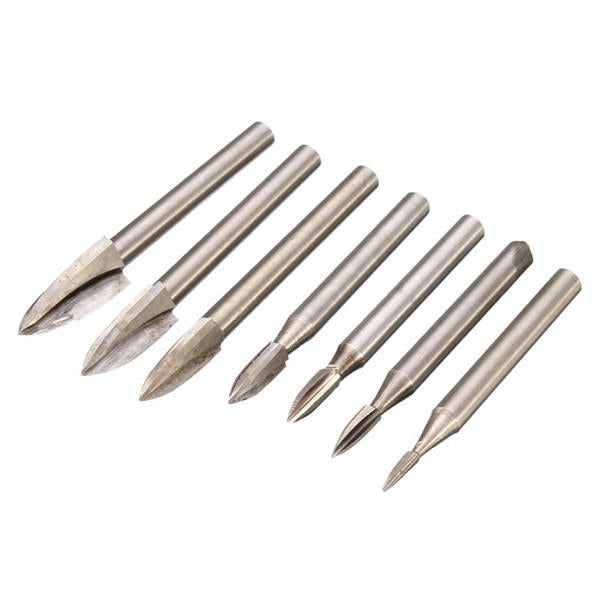 6mm Shank Three Blade White Steel Manual Wood Working Grinding Carving Tool