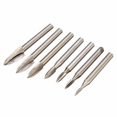 6mm Shank Three Blade White Steel Manual Wood Working Grinding Carving Tool