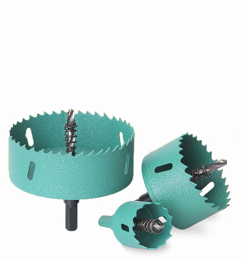 45-100mm M42 HSS Hole Saw Cutter Aurora Green Metal Tip Drill For Aluminum Iron Wood Drilling
