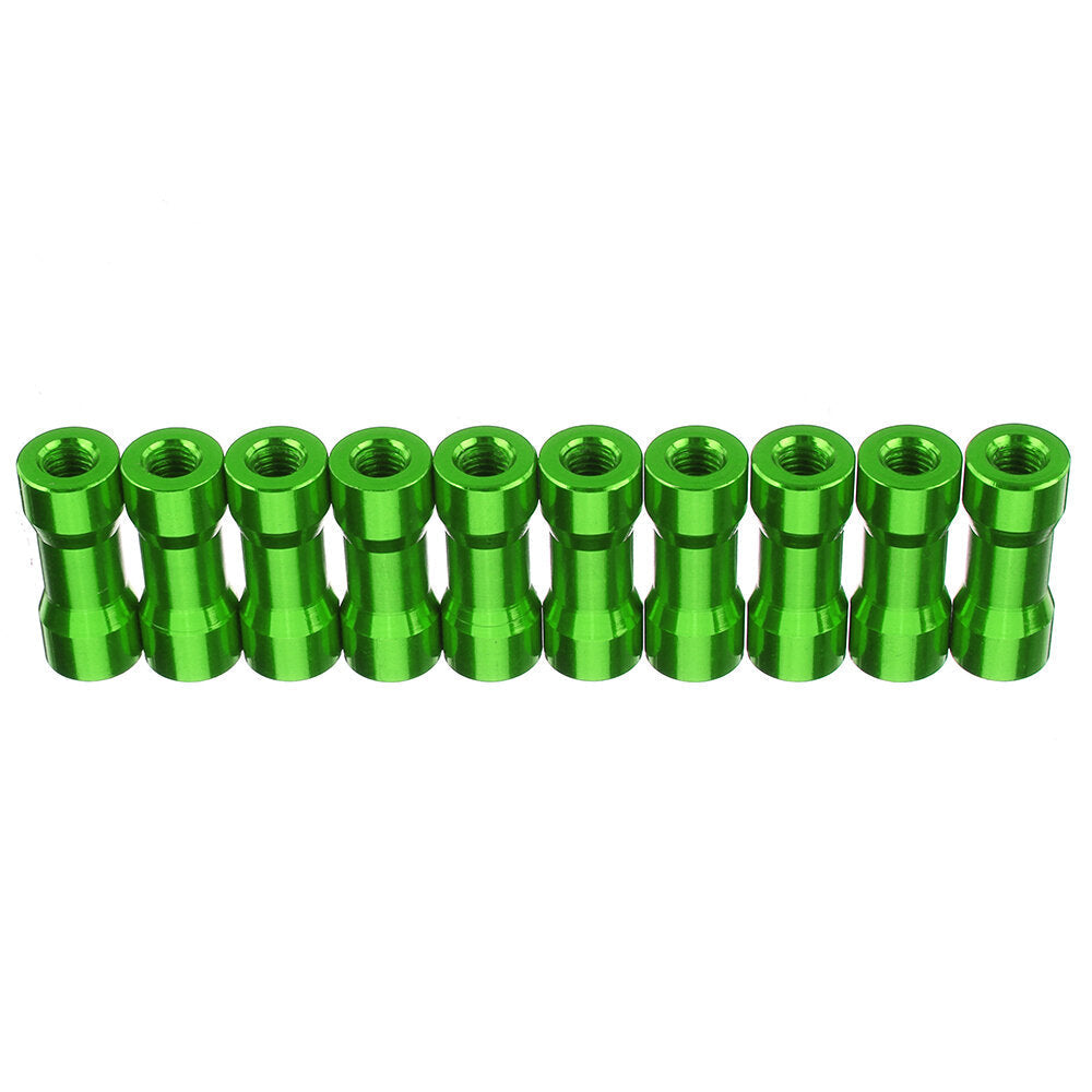M3AS10 10Pcs M3 10mm Aluminum Alloy Standoff Spacer Round Column MultiColor Smooth Surface