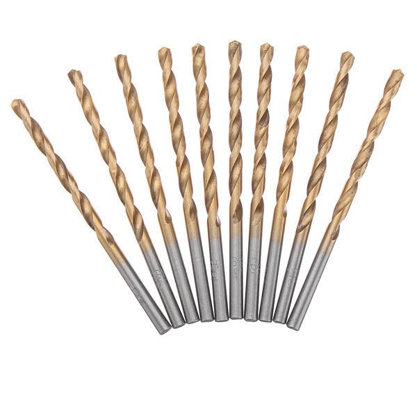 60pcs 1/1.5/2/2.5/3/3.5mm HSS Titanium Coated Twist Drill Bit Straight Shank