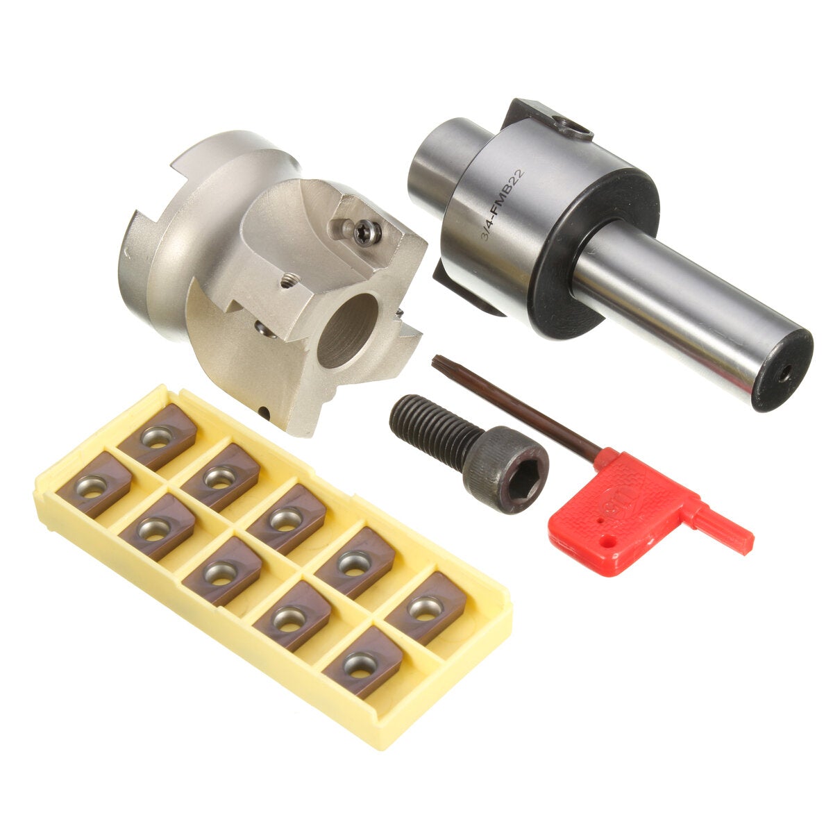 Shank Extension Rod Face End Mill Cutter With 10Pcs APMT1604 Inserts