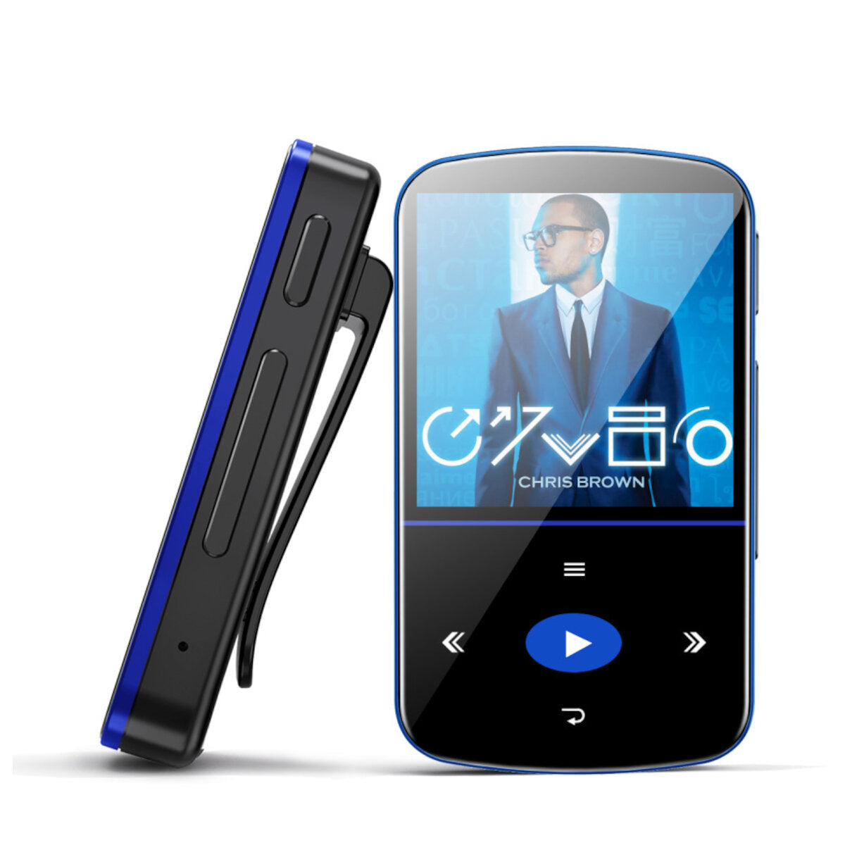 Portable Bluetooth 5.0 MP3 Music Player 2.5 Inch Full Touch Screen Support Full Format Recording Video Media Player Built-in Speaker
