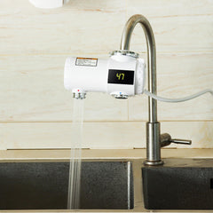 220V 3000W Electric Hot Water Heater Faucet 3s Fast Instant Heating Home Bathroom Kitchen & Cold Mixer Tap LED Display IPX4 Waterproof From