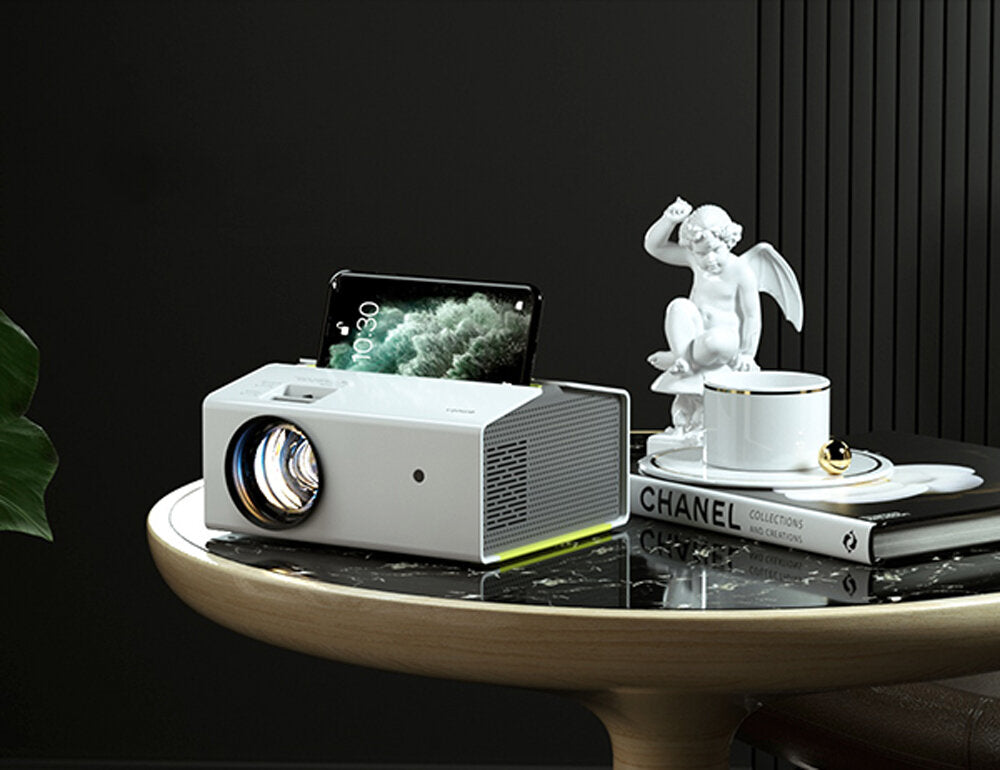 FHD WIFI Projector 8500 Lumens Wireless Mirroring Bluetooth 5.1 Digital Zoom Keystone Correction Home Theater Outdoor Movie