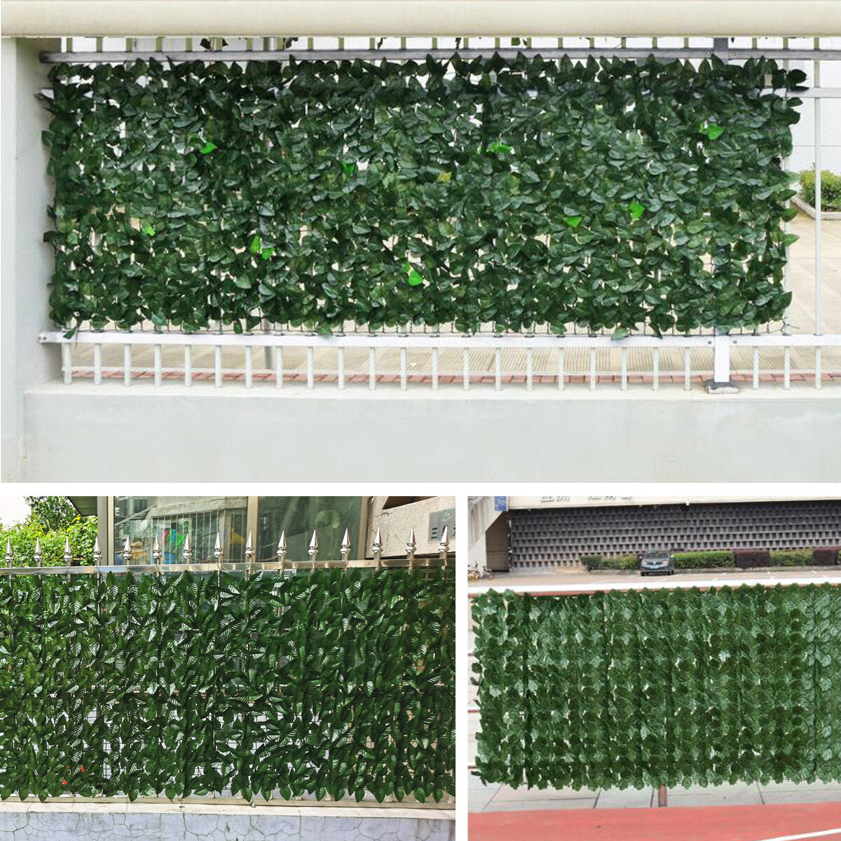 100x300CM Artificial Privacy Fence Screening Roll Garden Ivy Leaf Hedge Fence For Outdoor Indoor Patio Decoration Yard