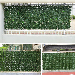 100x300CM Artificial Privacy Fence Screening Roll Garden Ivy Leaf Hedge Fence For Outdoor Indoor Patio Decoration Yard