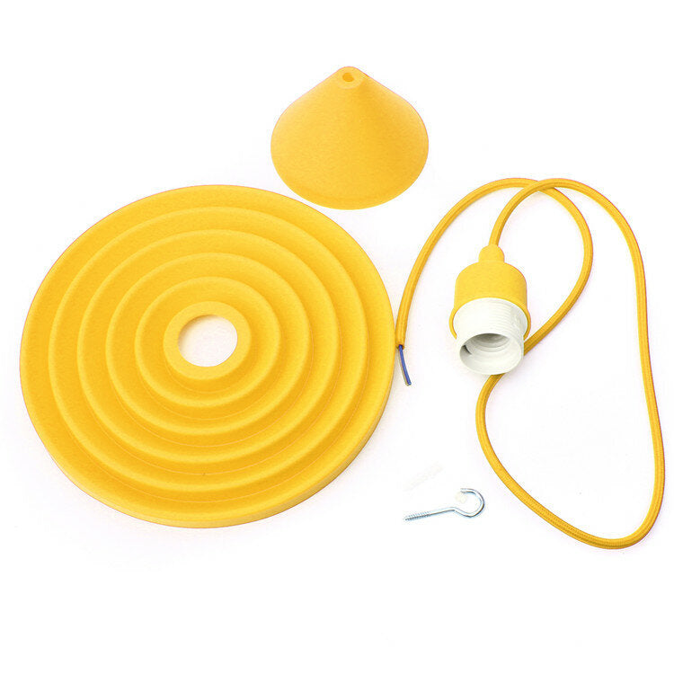 Folding Lampshade Colorful Silicone E27 Lamp Holder Pendant Lights DIY Ceiling Light Home Decor