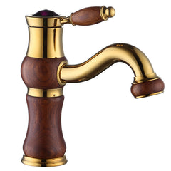 Antique Copper Bathroom Basin Faucet Tap Hot and Cold Water Single Hole Deck Mount Mixer G1/2