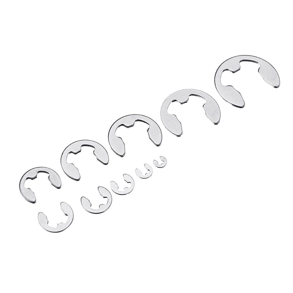 Stainless Steel E-Clip Circlip Retaining Snap Ring 1.5-10mm Assortment Kit 120Pcs