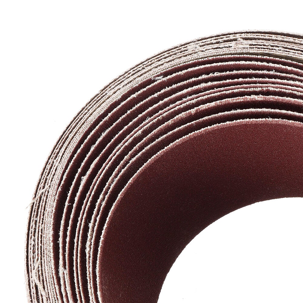 10pcs 40 to 1000 Grit 40mm x 740mm Sanding Belts For Angle Grinder Belt Sander Attachment