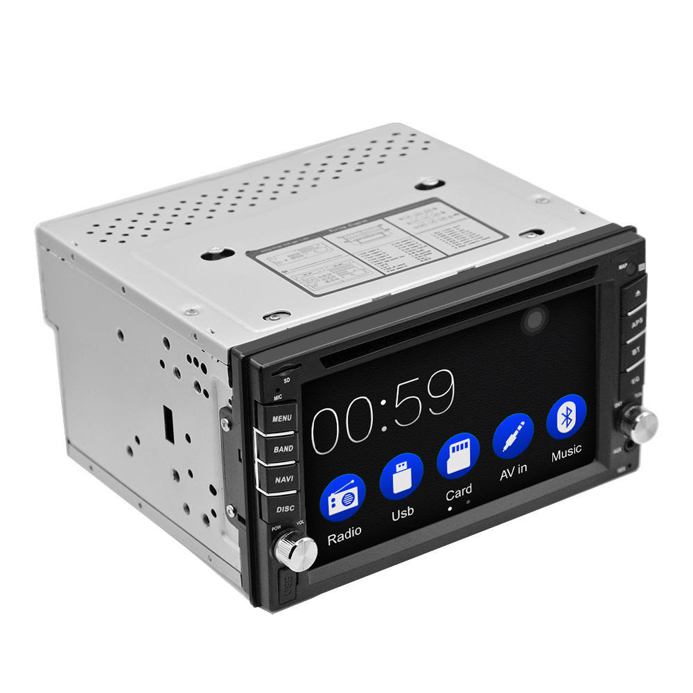 6.2 Inch 2 Din HD Car DVD Player Radio Stereo WinCE Bluetooth Carplay for GPS Navigation Support Rear Camera