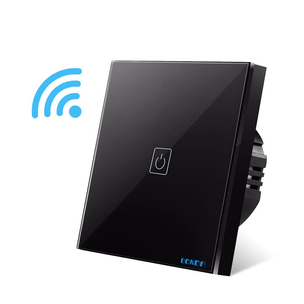 Smart Switch Wireless Remote Control APP Controled Wall Light Switch Luxury Crystal Glass Touch Screen have 1/2/3 Way
