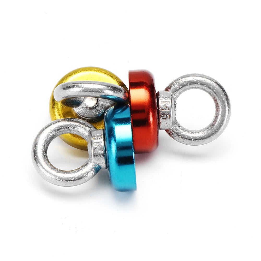 25x30mm 22KG Neodymium Recovery Magnet Red/Yellow/Blue Eyebolt Hook Metal Detector