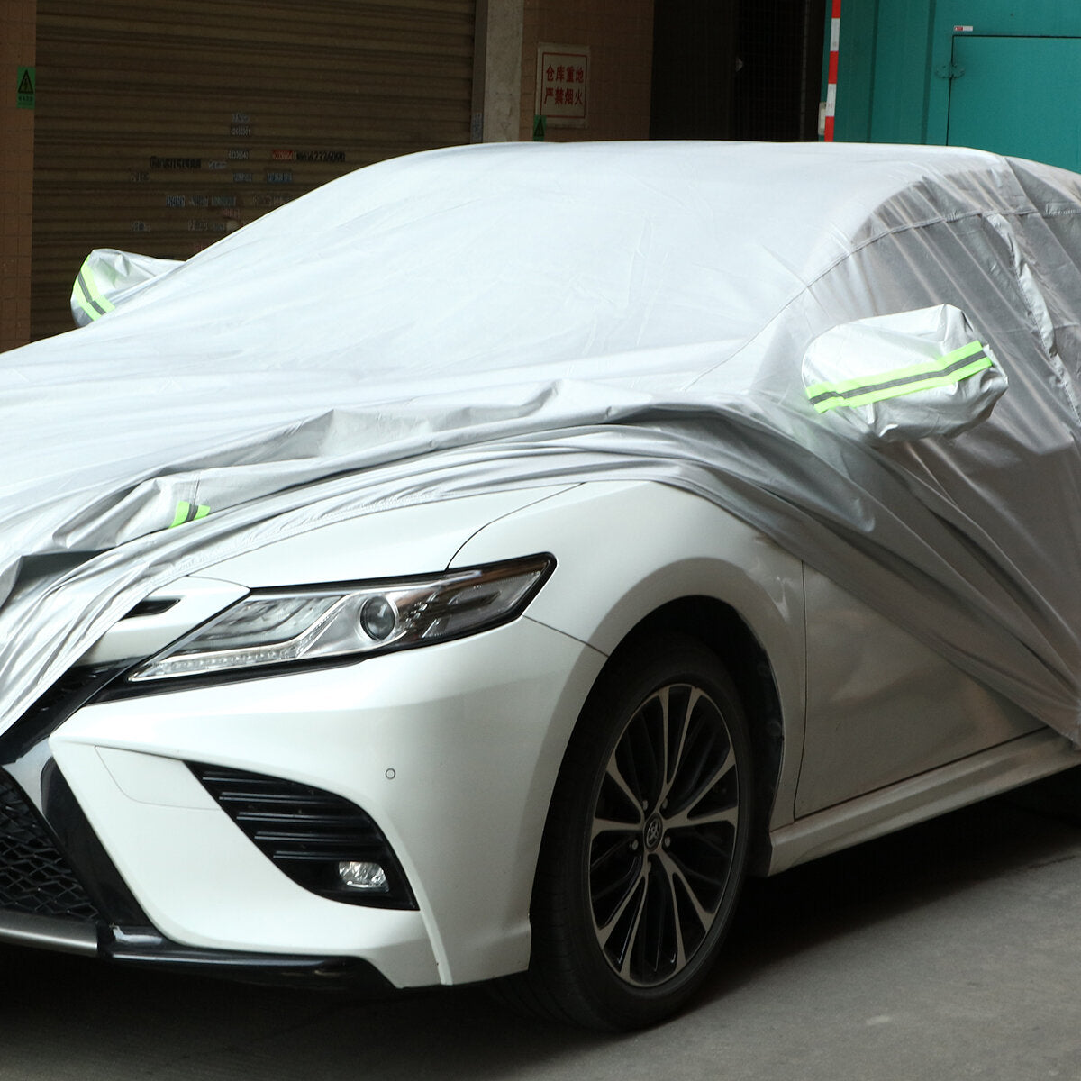 Universal Cotton Full Car Cover L/XL Indoor Outdoor Sun UV Snow Dust Resistant Protection