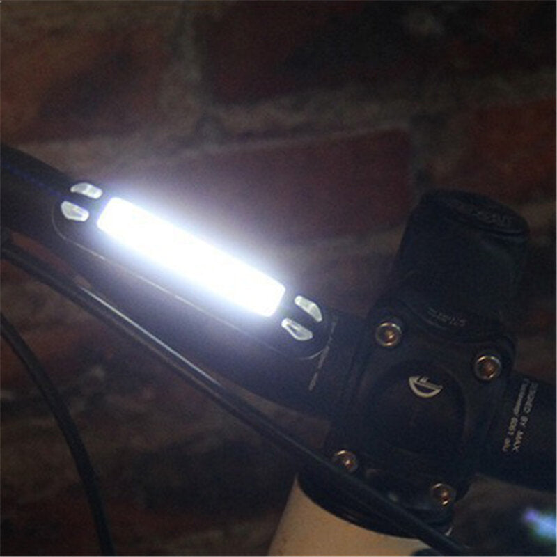 2 in 1 500LM Bicycle USB Rechargeable LED Bike Light Taillight Ultralight Warning Night