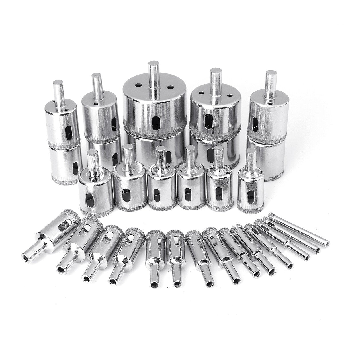 8/14/15/16/30Pcs 6mm-70mm Diamond Coated Drill Bit Set Tile Marble Glass Ceramic Hole Saw Drilling Bits For Power Tools