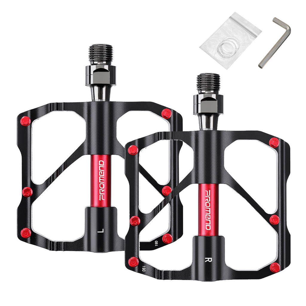 1 Pair Bicycle Pedals Ultralight CNC Flat Anti-skid Bearings Pedals Aluminum Alloy 3 Bearings Mountain Bicycle Platform Pedal Cycling Accessories