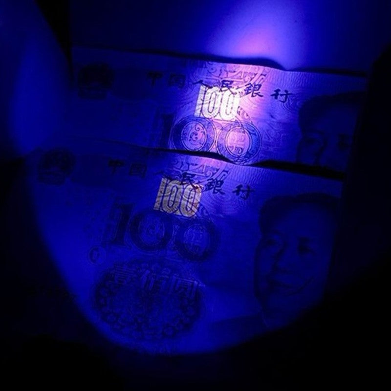 21LEDs 400nm Violet UV LED Flashlight Fluorescence Sterilization Banknote Detection Pen