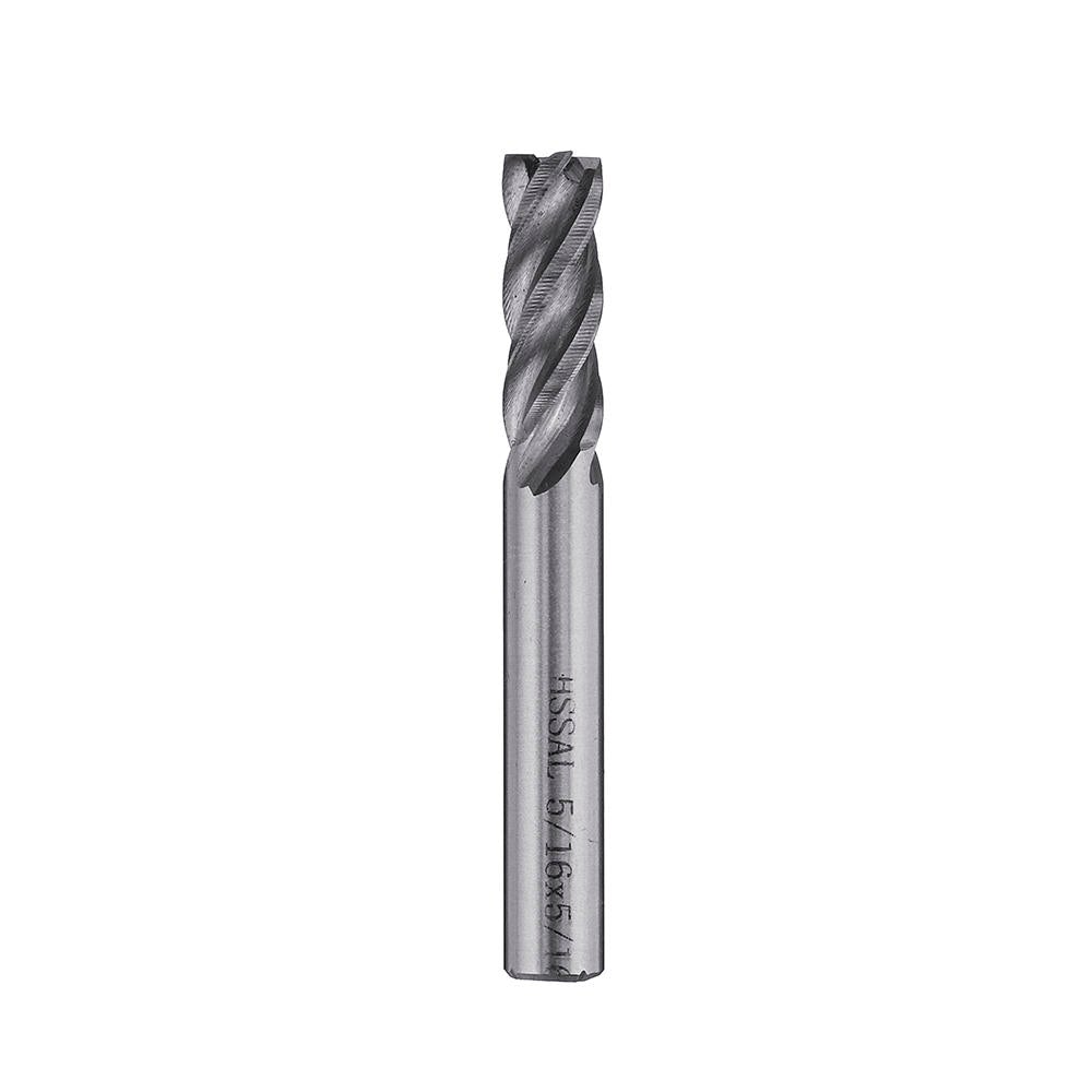 5pcs 1/8-5/16 Inch Imperial Milling Cutter High Speed Steel CNC Cutter Spiral End Mill