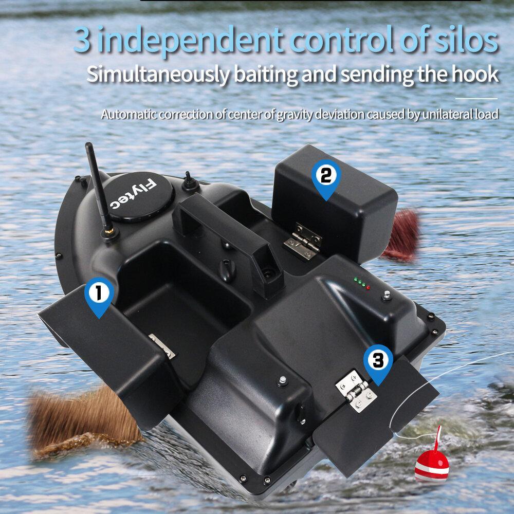 2.4G Intelligent Positioning Three Bait Tanks Automatic Return Fishing Bait RC Boat Vehicle Models