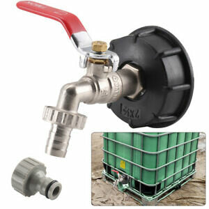 Fuel Tank Cap Adapter with Alloy Faucet and 1/2inch Clip-on Hose Connector Ton Valve